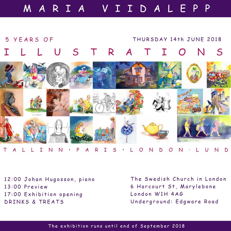 Exhibition, 5 Years of Illustrations, Maria Viidalepp 2018